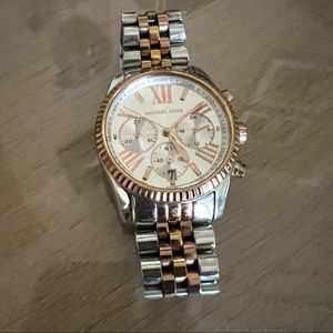 Michael Kors Chain Linked Gold and Silver Watch